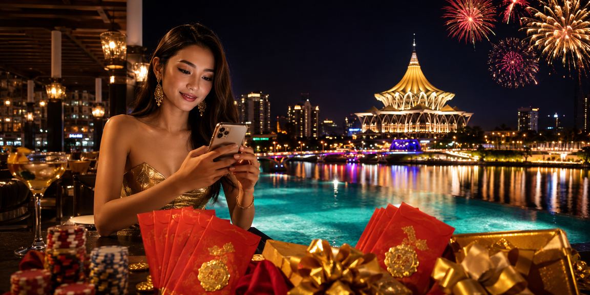 Pengguna VIP Malaysia dari Kuching menggunakan aplikasi mr1 untuk mengakses bonus dan hiburan premium